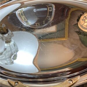 Elegant Chrome and Brass Decorative Tray